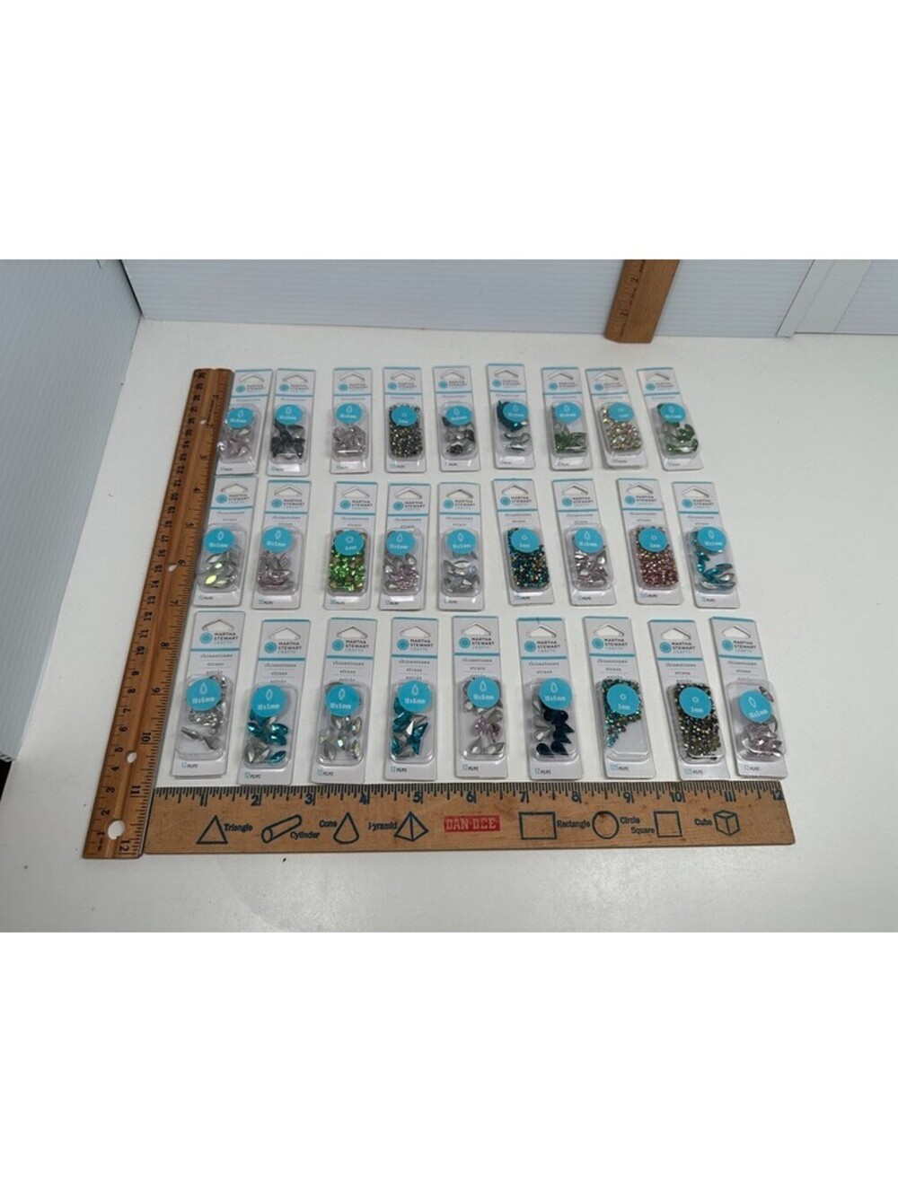 Lot 27 Martha Stewart Crafts Rhinestones Variety Sizes Shapes Colors NEW Sealed